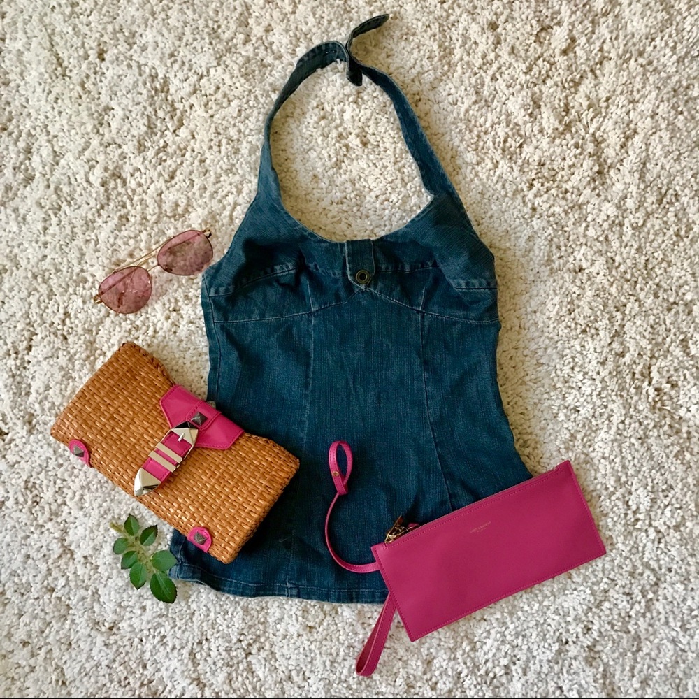 NWT💙Kimchi Blue💙halter denim top